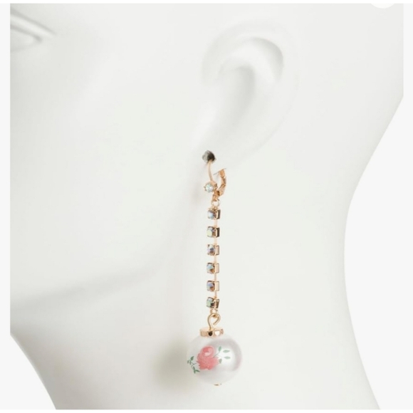 Betsey Johnson Mis-matched Nutcracker Linear Ball Earrings - Picture 4 of 7